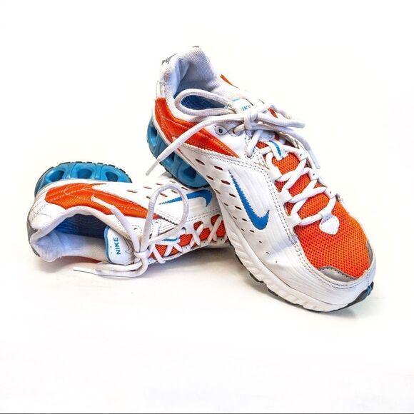 Nike Running Shox VJ-N 2008 Women’s 308683 Shoes White/Orange/Blue Sz 6.5 - Picture 11 of 12